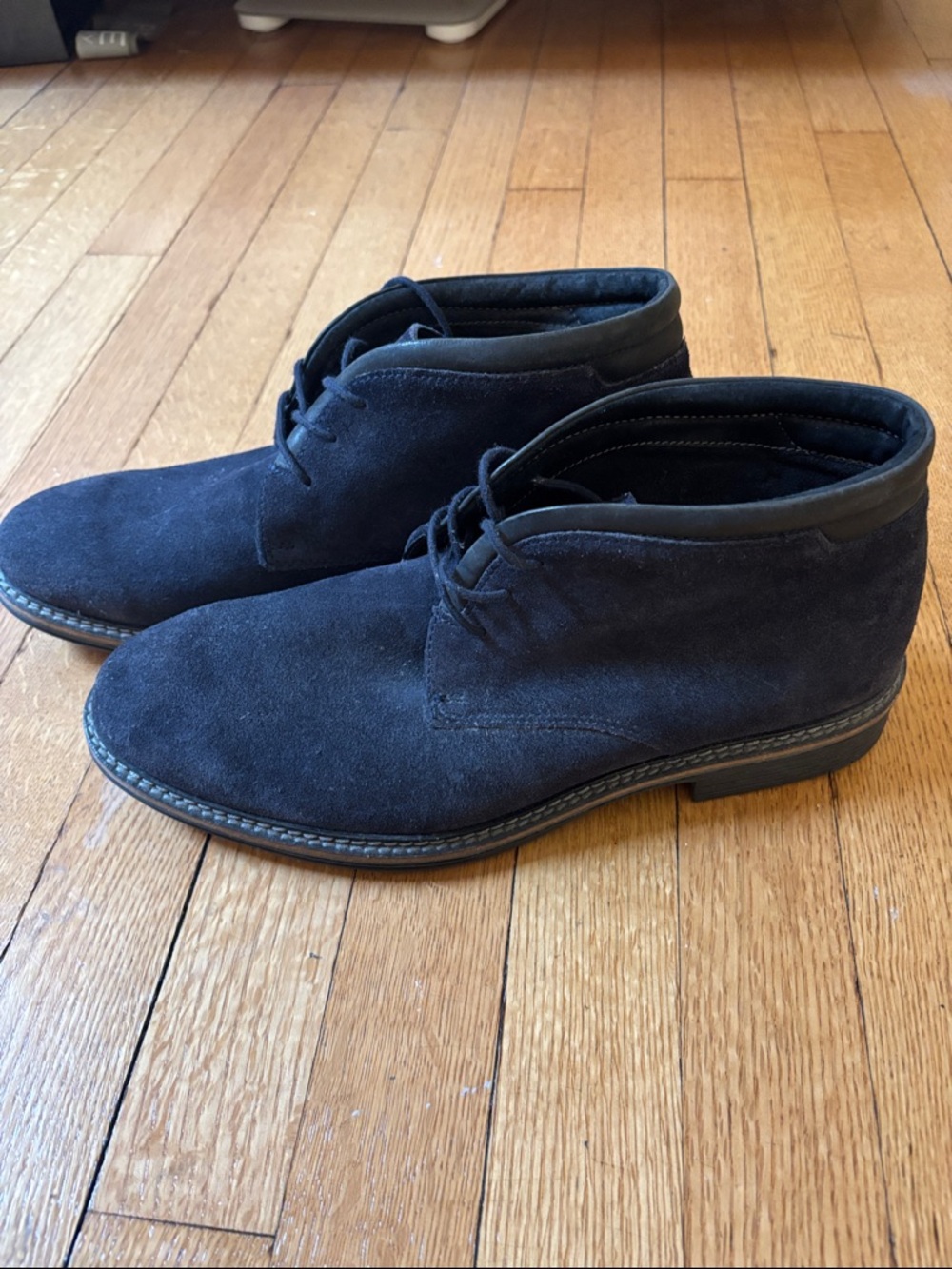 Men's Navy Suede Boots